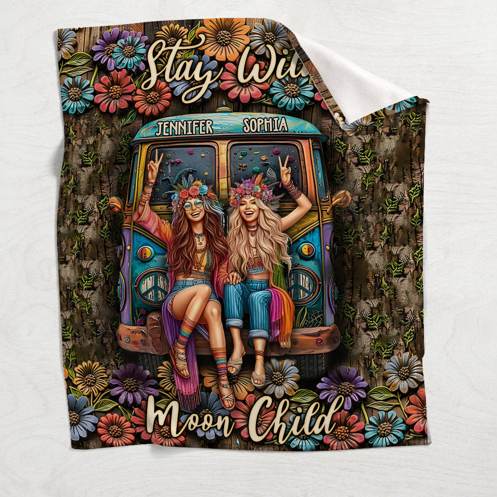 Stay Wild Moon Child - Personalized Hippie Blanket
