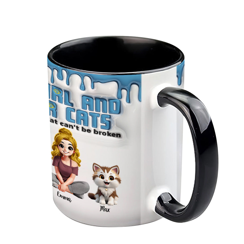 Me & My Cats Has Unbreakable Bond - Personalized Cat Accent Mug