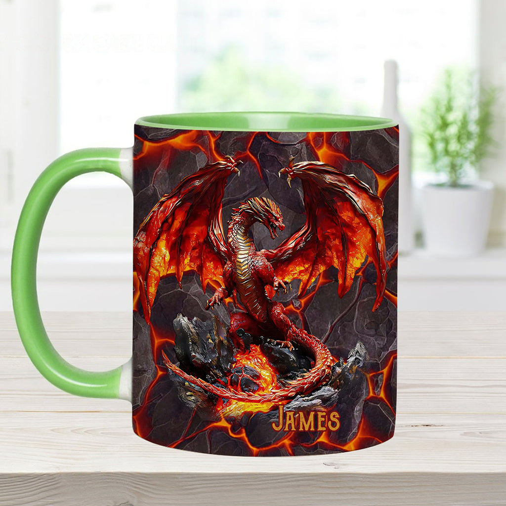 Fire Dragon - Personalized Dragon Accent Mug