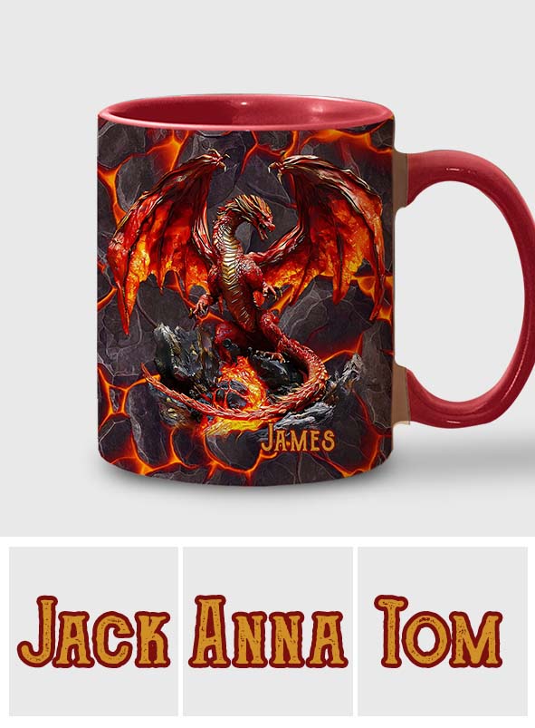 Fire Dragon - Personalized Dragon Accent Mug