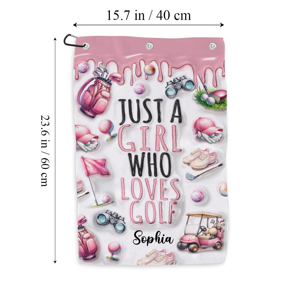 Just A Girl Who Loves Golf - Personalized Golf Golf Towel