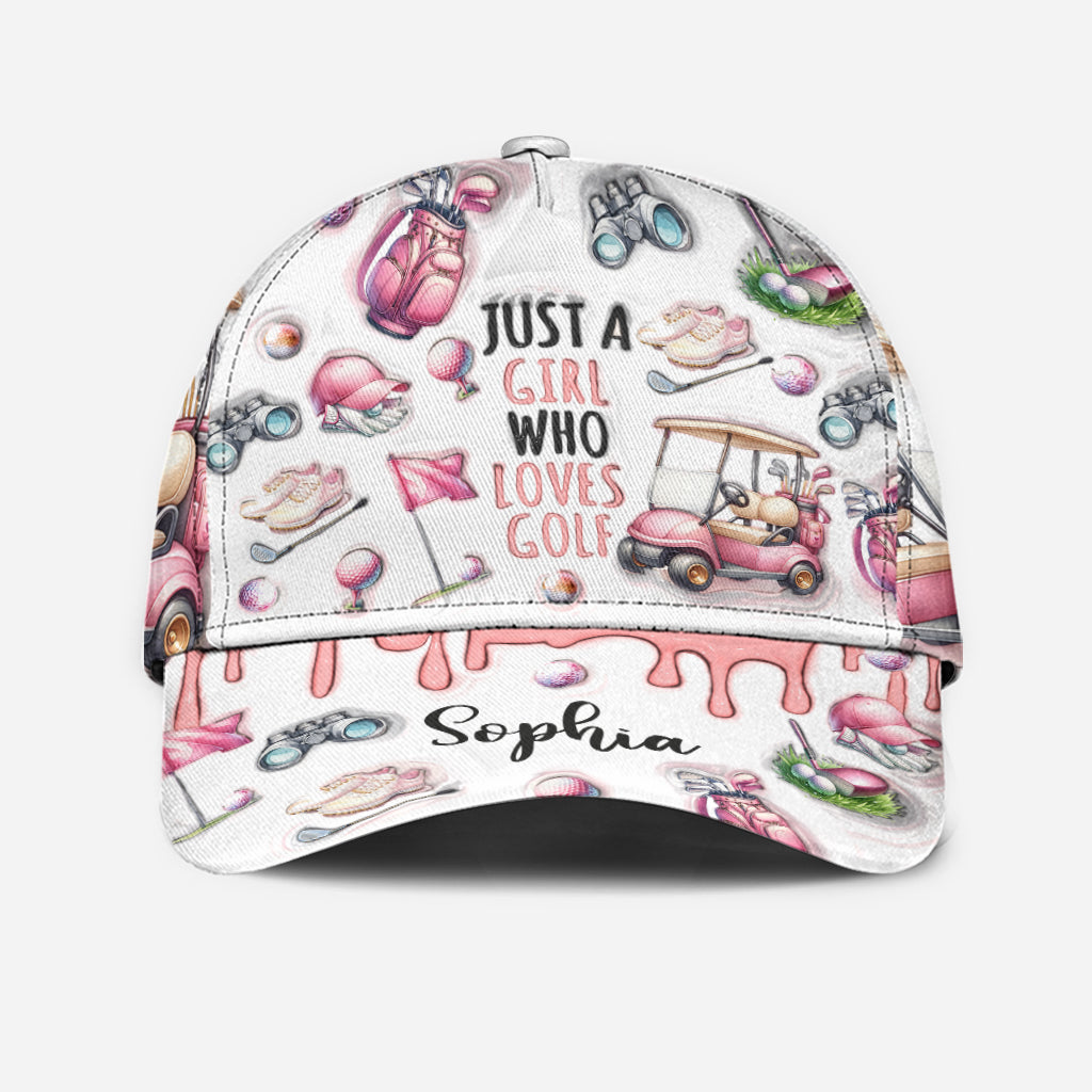 Just A Girl Who Loves Golf - Personalized Golf Classic Cap