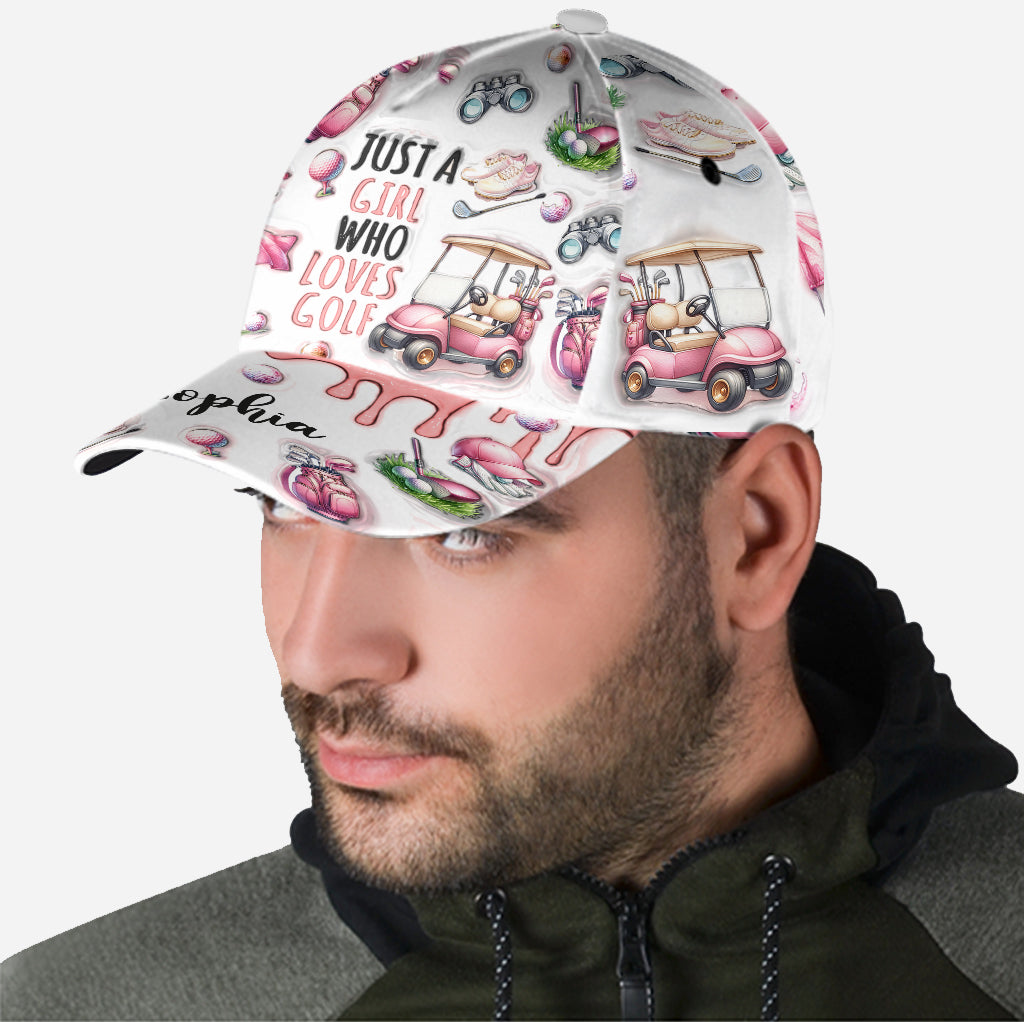 Just A Girl Who Loves Golf - Personalized Golf Classic Cap