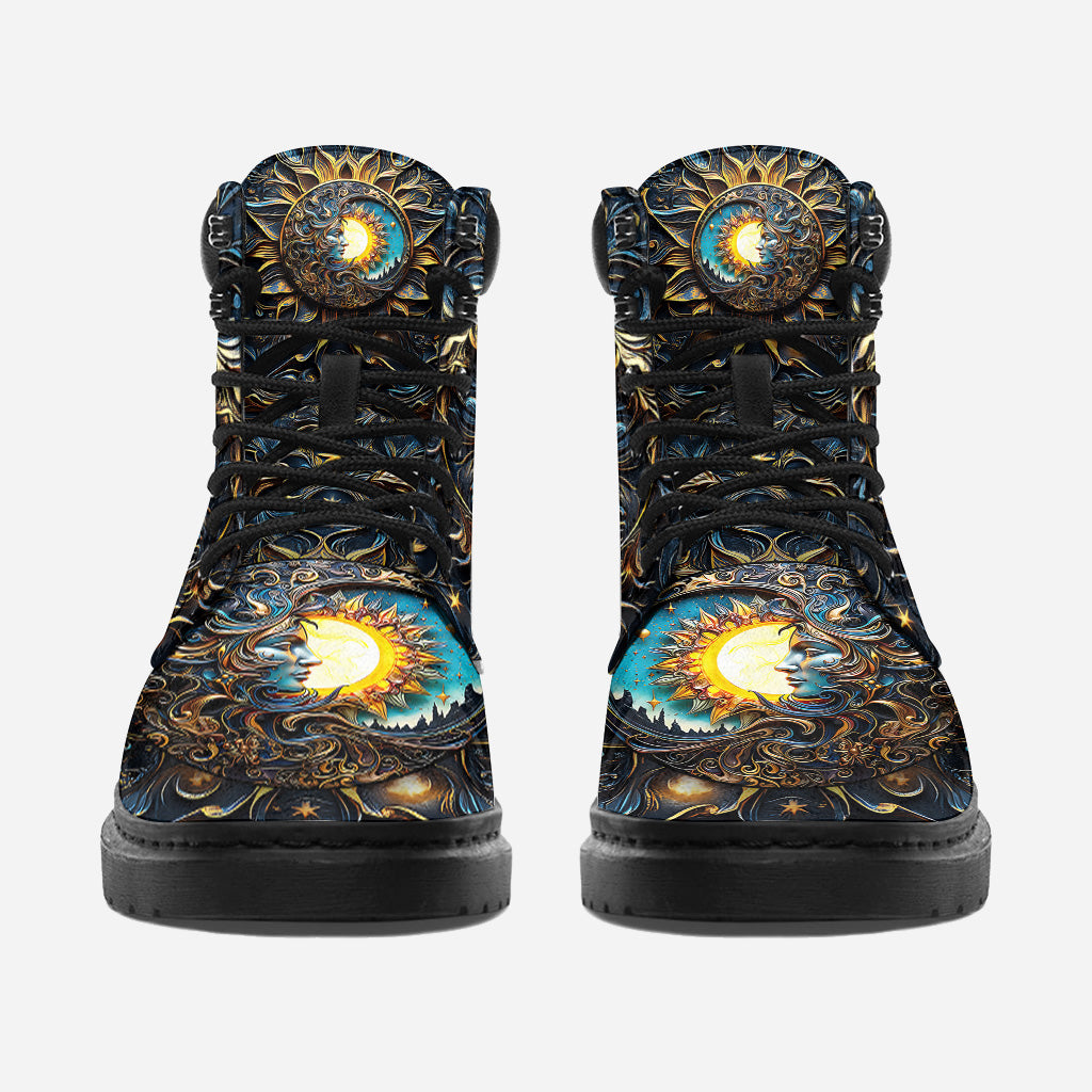 Live By The Sun Love By The Moon - Personalized Hippie All Season Boots