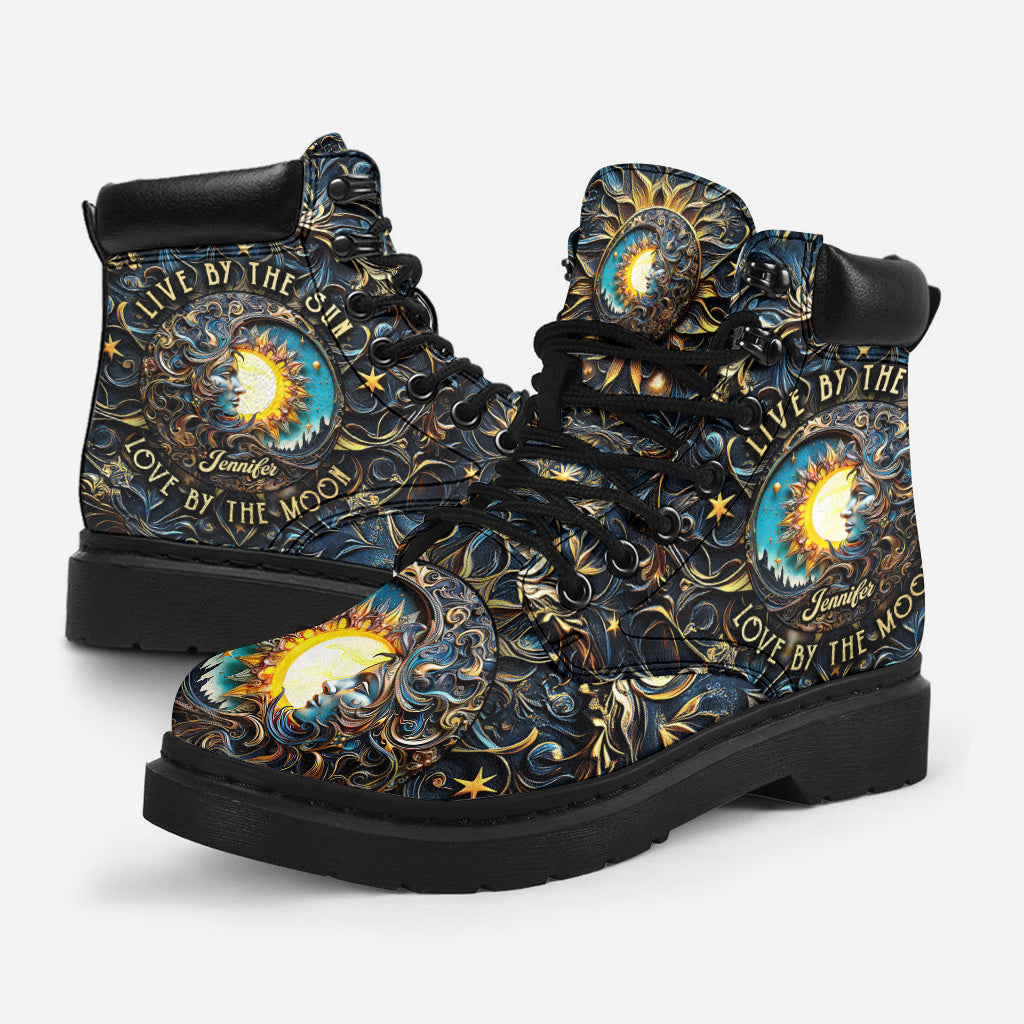 Live By The Sun Love By The Moon - Personalized Hippie All Season Boots