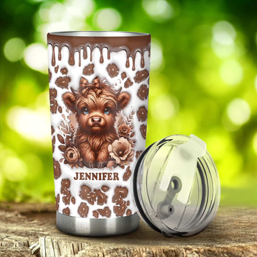 Beautiful Highland Cow - Personalized Tumbler