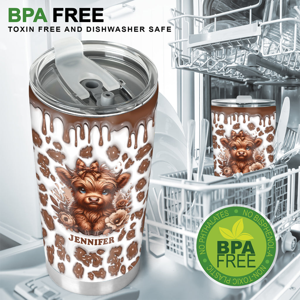 Beautiful Highland Cow - Personalized Tumbler