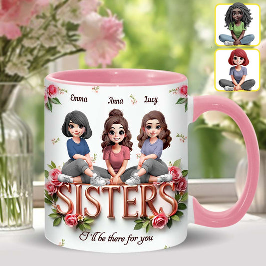 Sisters - Personalized Bestie Accent Mug
