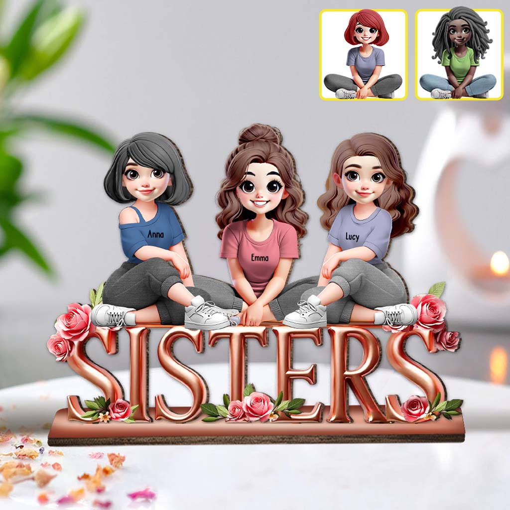 Sisters - Personalized Bestie 1 Layered Big Freestanding
