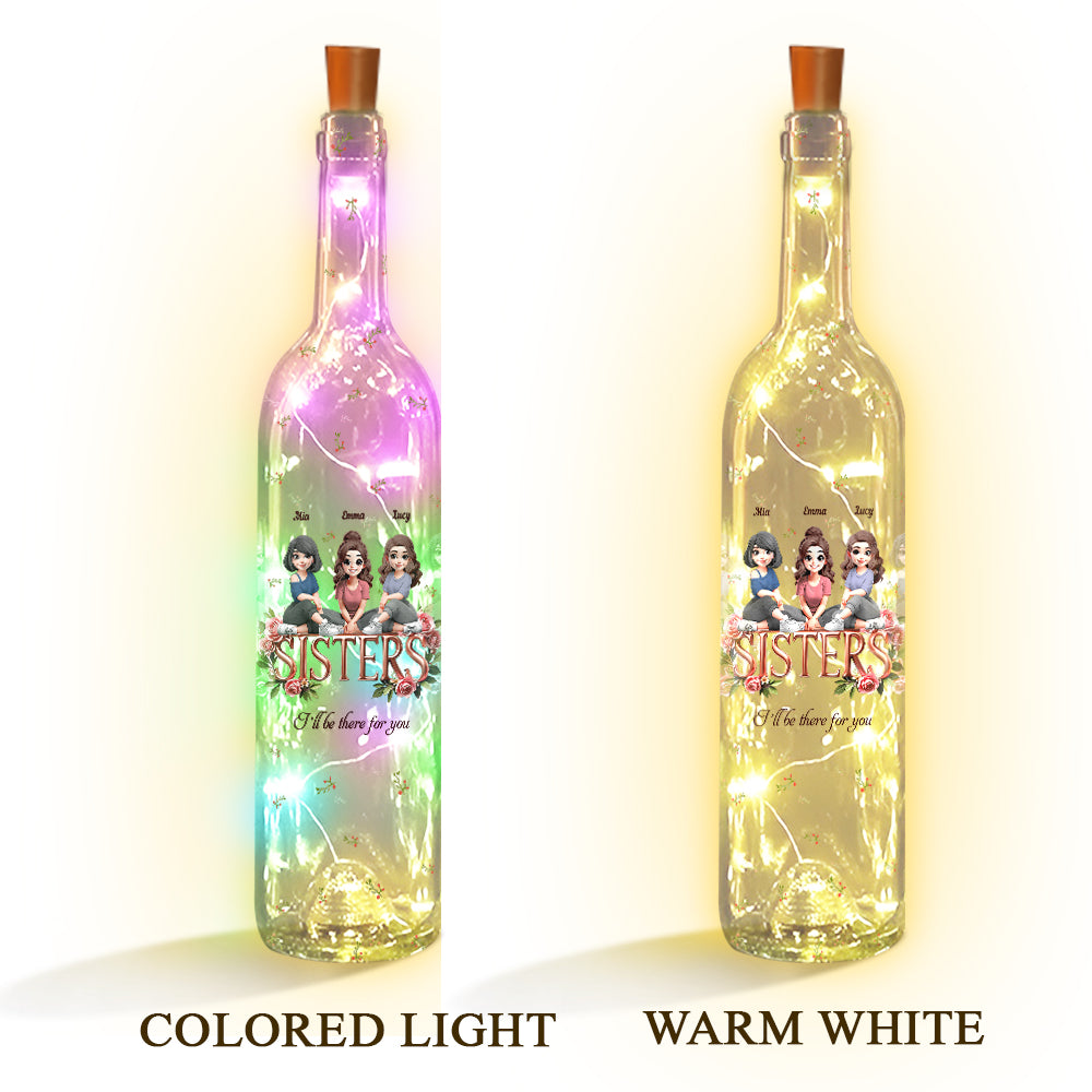 Sisters - Personalized Bestie Wine Bottle Lamp