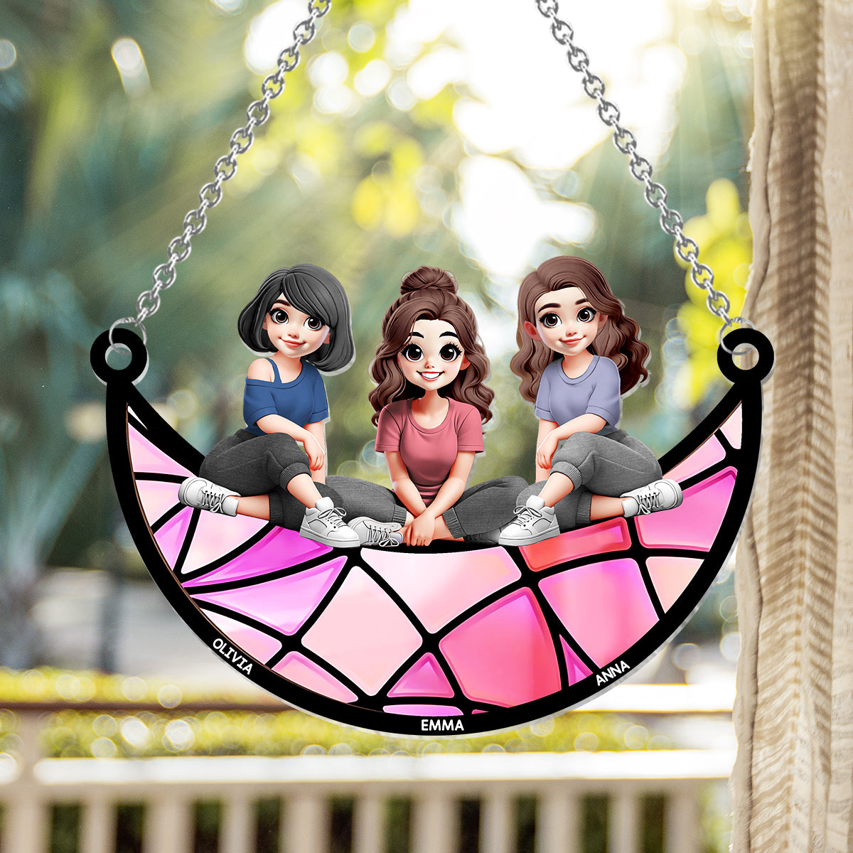 I'll Be There For You - Personalized Bestie Window Hanging Suncatcher Ornament