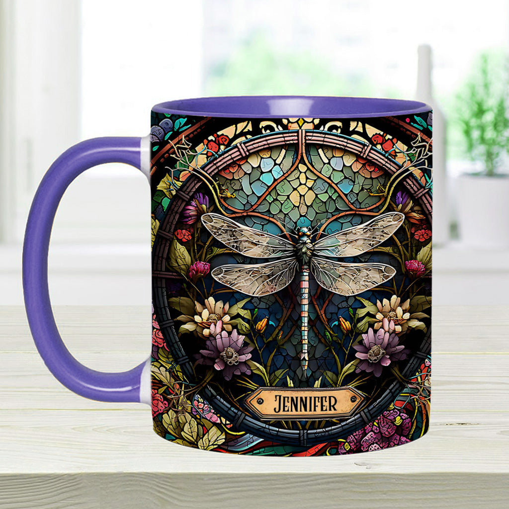 Beautiful Dragonfly - Personalized Gardening Accent Mug