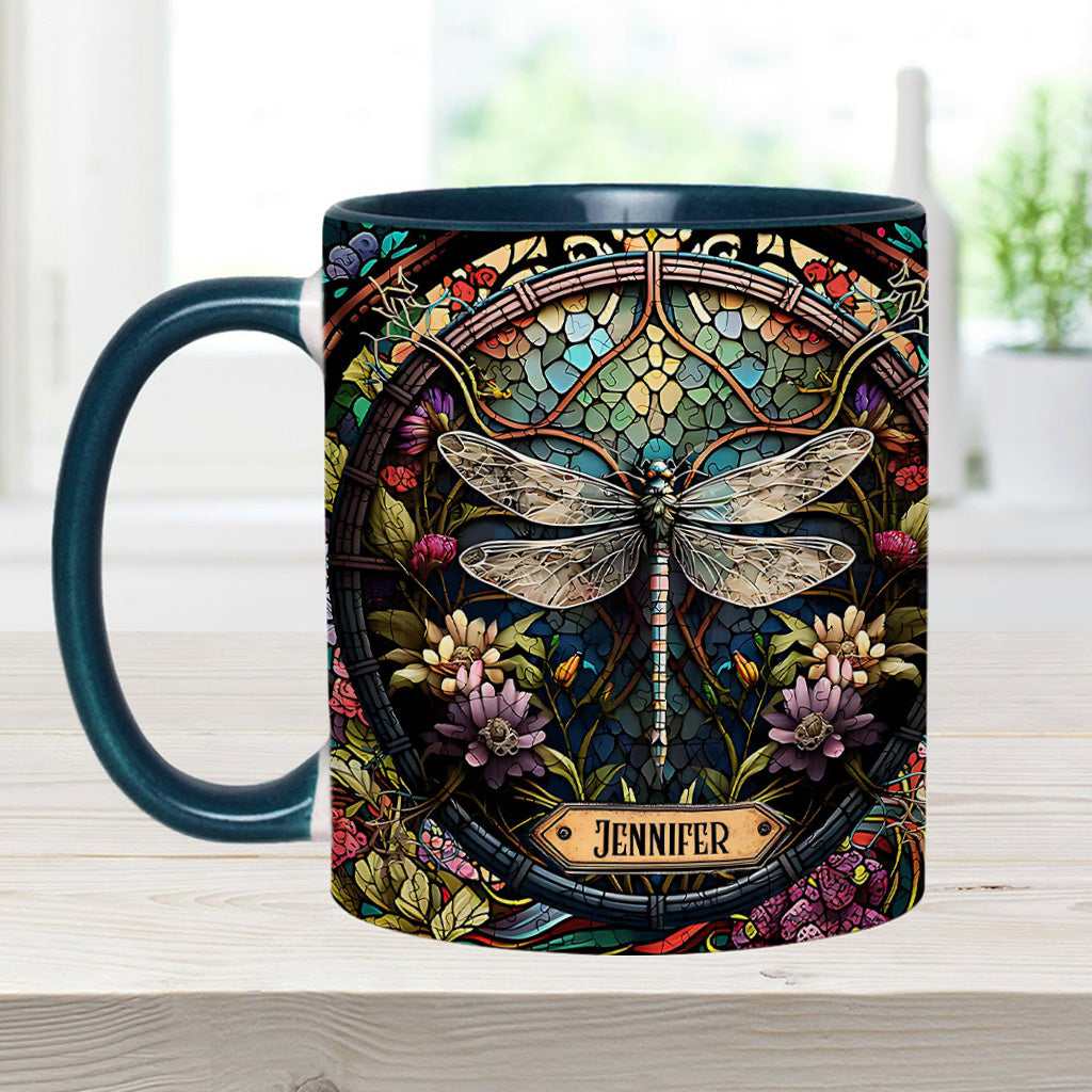 Beautiful Dragonfly - Personalized Gardening Accent Mug