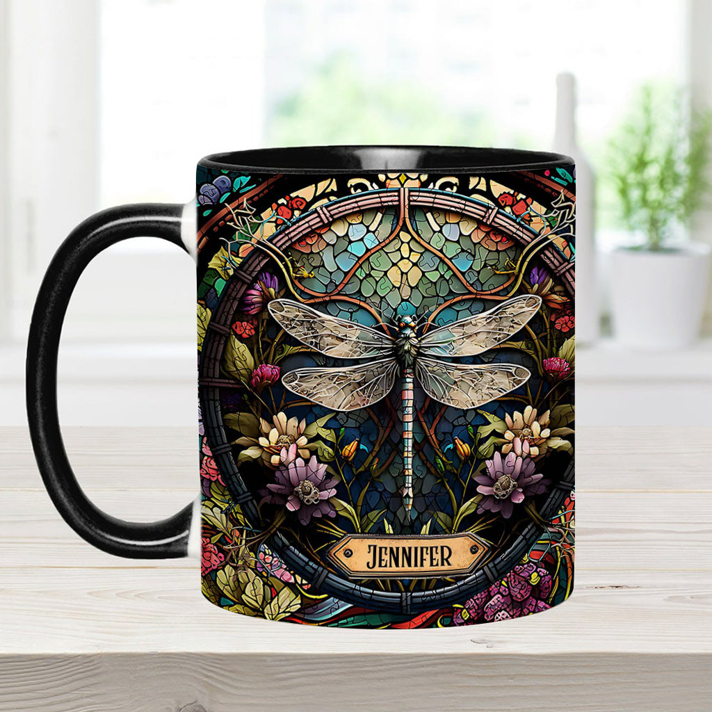 Beautiful Dragonfly - Personalized Gardening Accent Mug