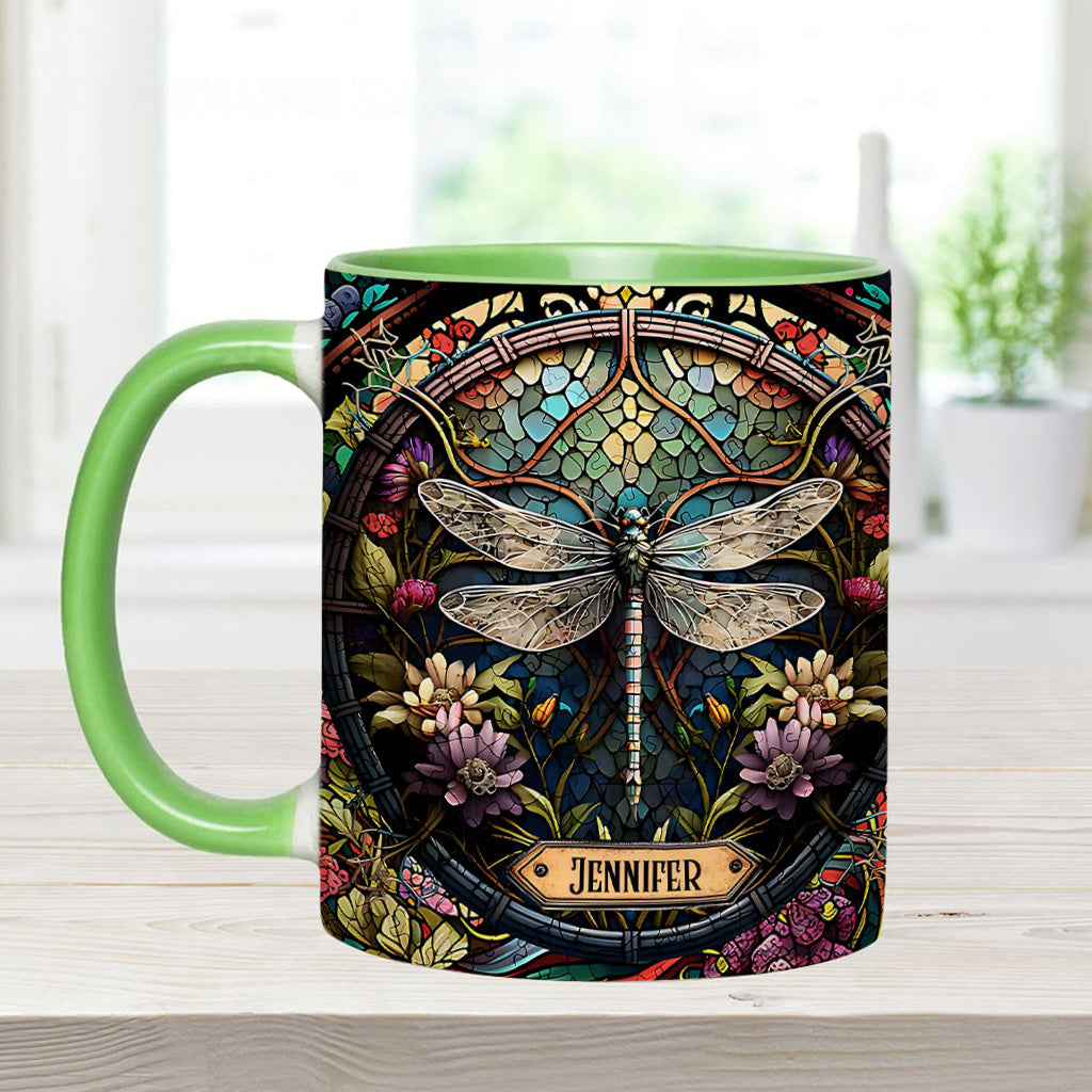 Beautiful Dragonfly - Personalized Gardening Accent Mug