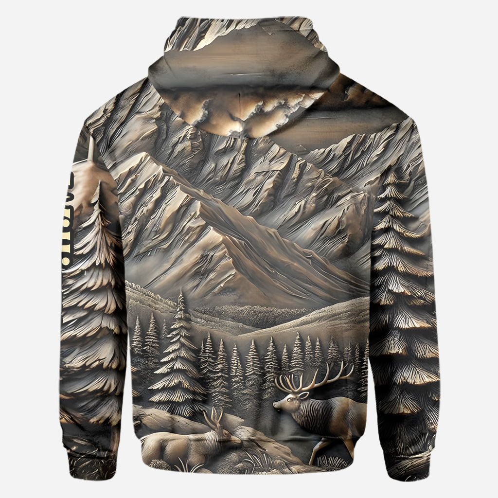 Born To Hunt Forced To Work - Personalized Hunting All Over Shirt