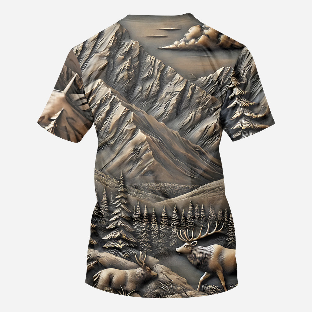 Born To Hunt Forced To Work - Personalized Hunting All Over Shirt