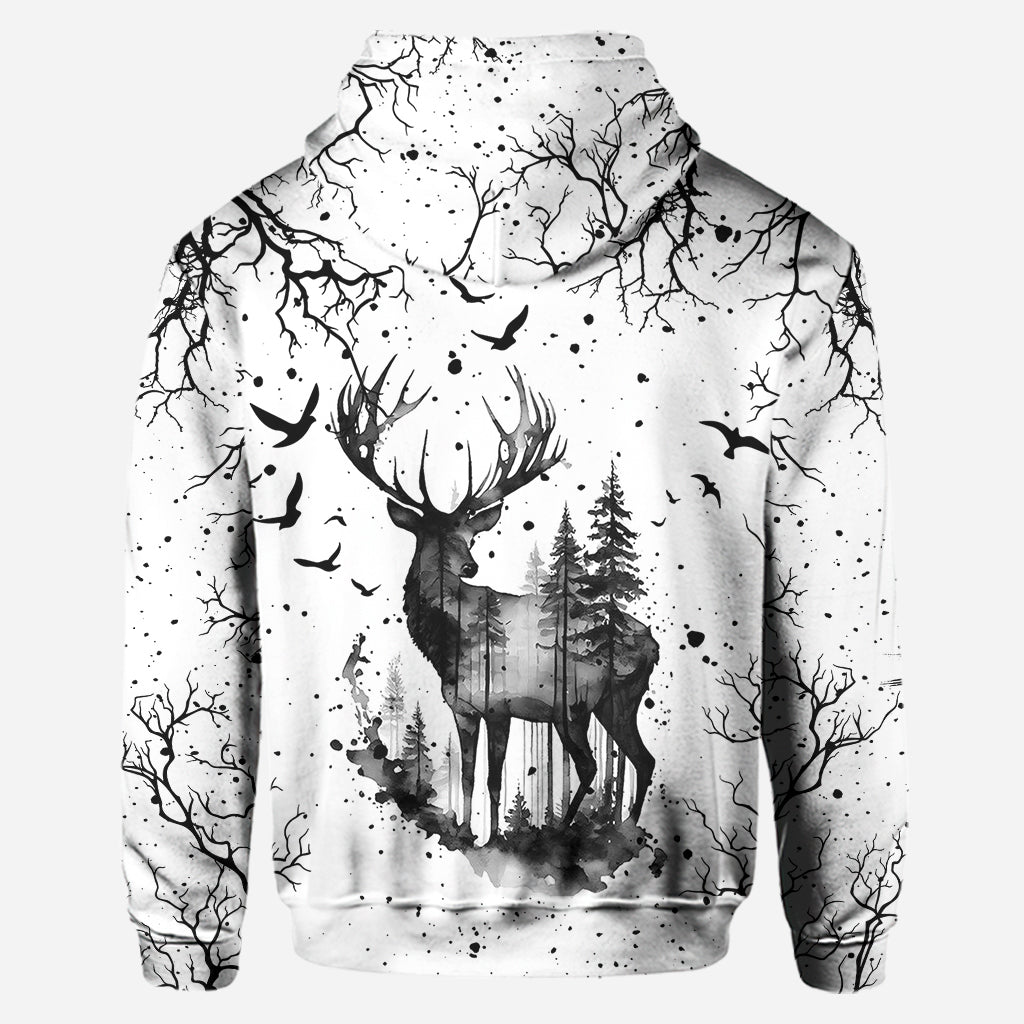 Country Style Black White - Personalized Hunting Hoodie and Leggings