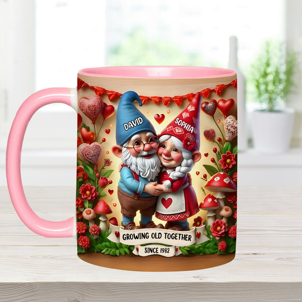Growing Together - Personalized Husband And Wife Accent Mug