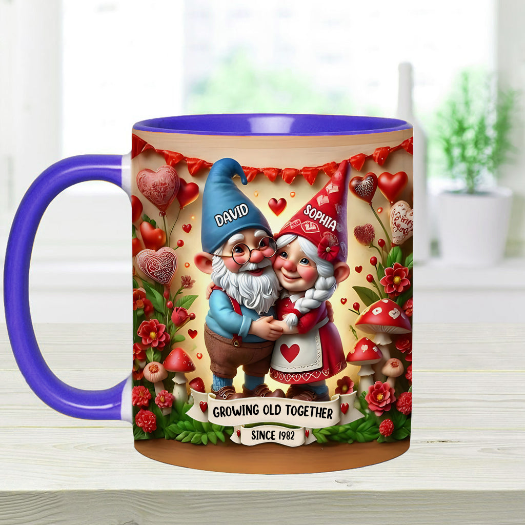 Growing Together - Personalized Husband And Wife Accent Mug