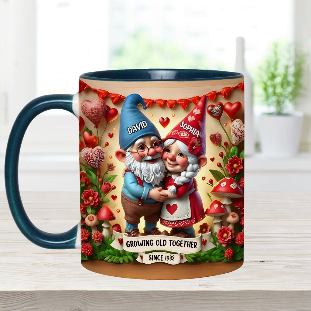 Growing Together - Personalized Husband And Wife Accent Mug