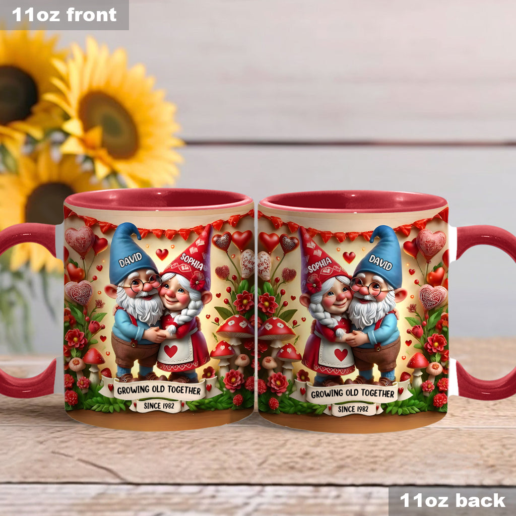 Growing Together - Personalized Husband And Wife Accent Mug