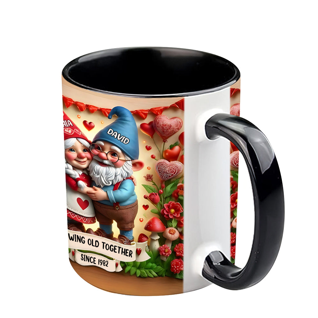 Growing Together - Personalized Husband And Wife Accent Mug