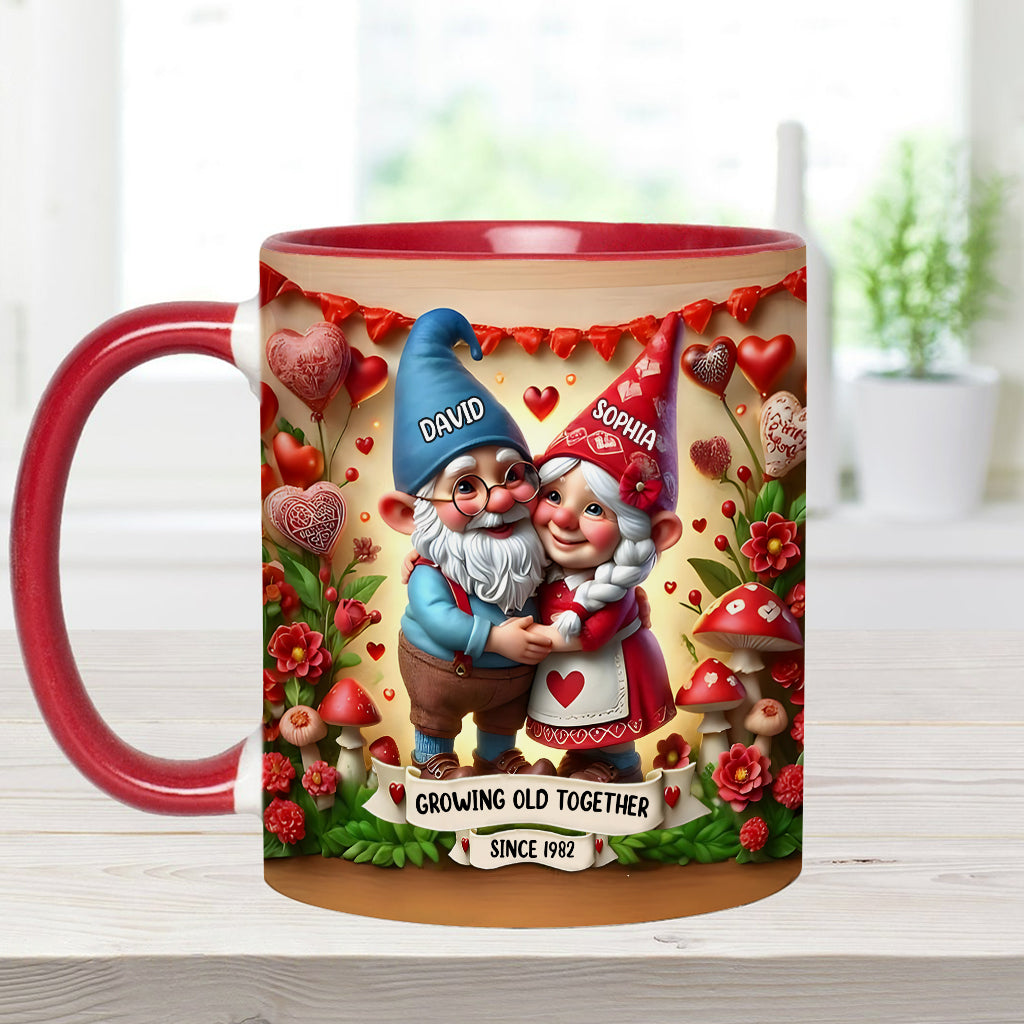 Growing Together - Personalized Husband And Wife Accent Mug