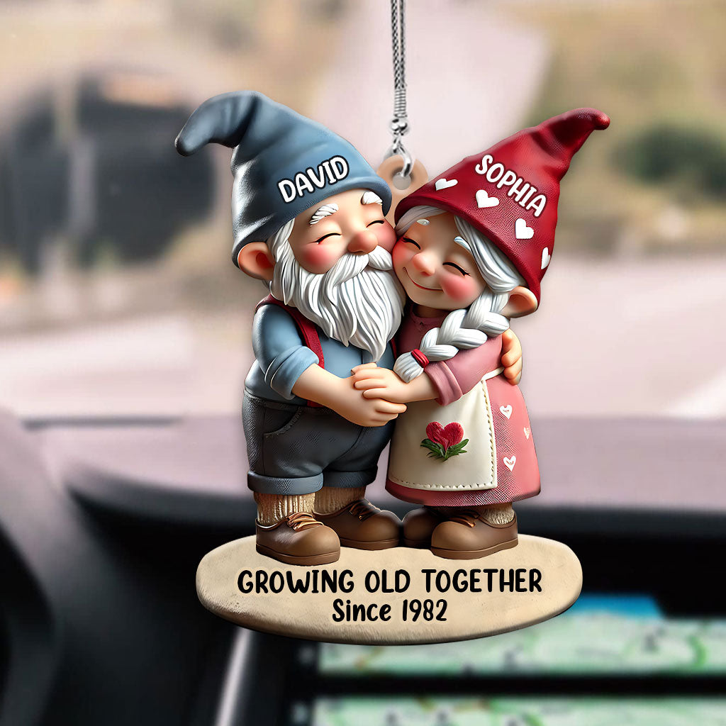 Growing Together - Personalized Husband And Wife Car Ornament
