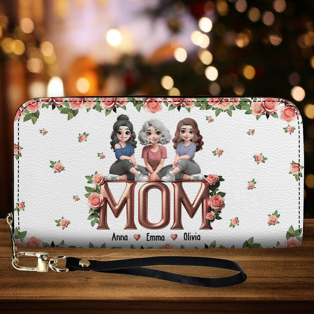 Best Mom Ever - Personalized Mother Leather Long Wallet