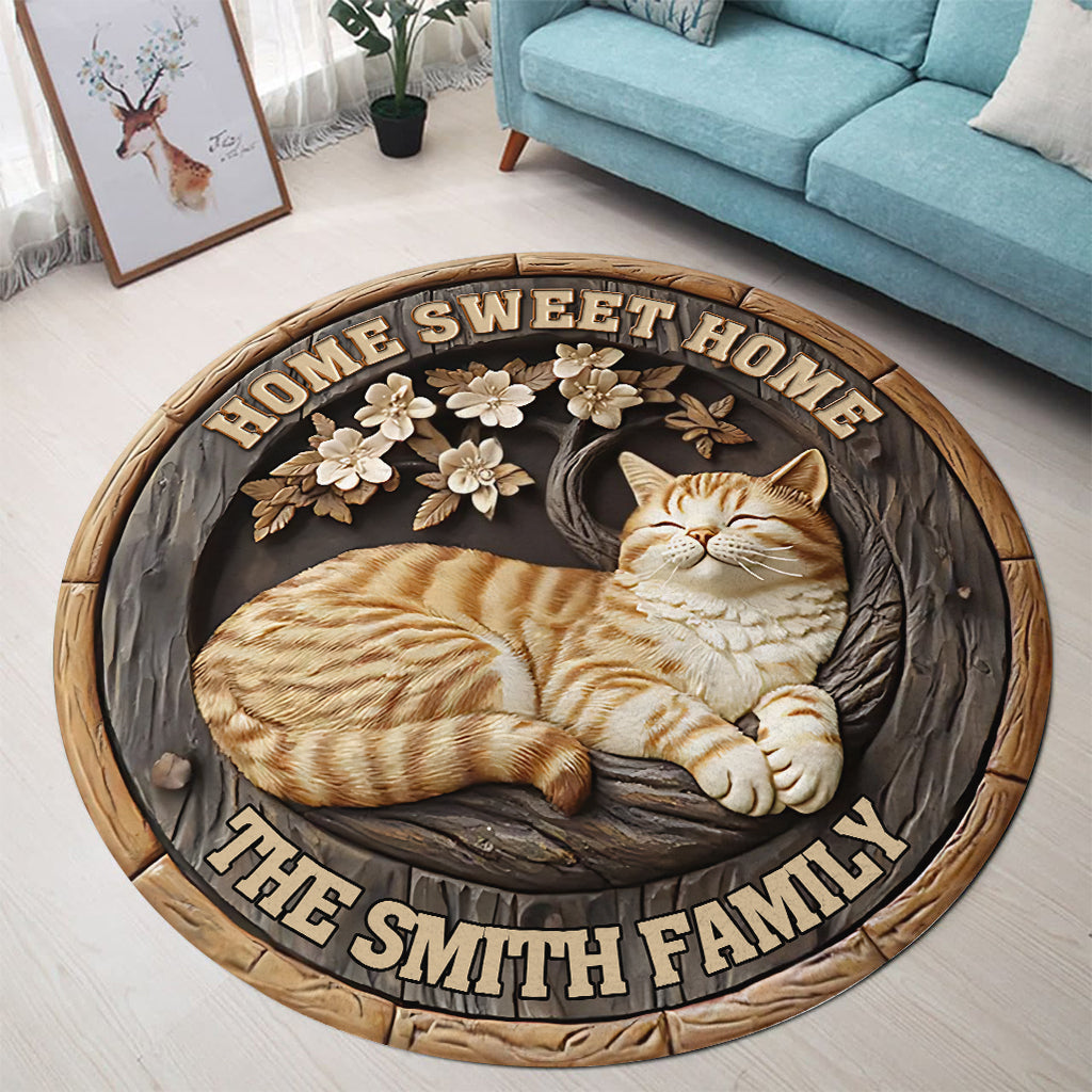 Love Cats - Personalized Cat Round Rug