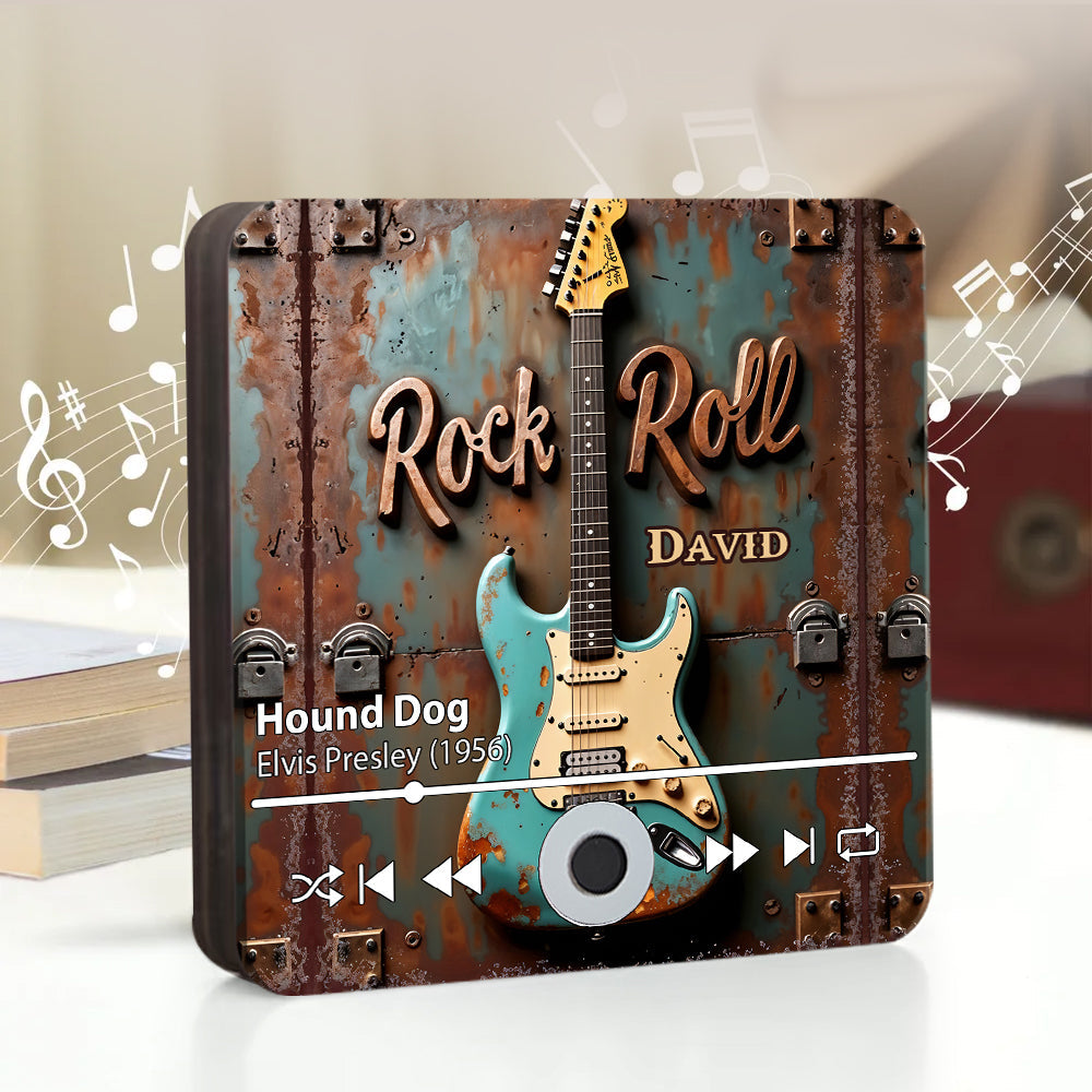 Rock N Roll - Personalized Guitar Music Fridge Magnet