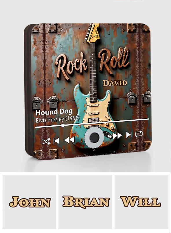 Rock N Roll - Personalized Guitar Music Fridge Magnet