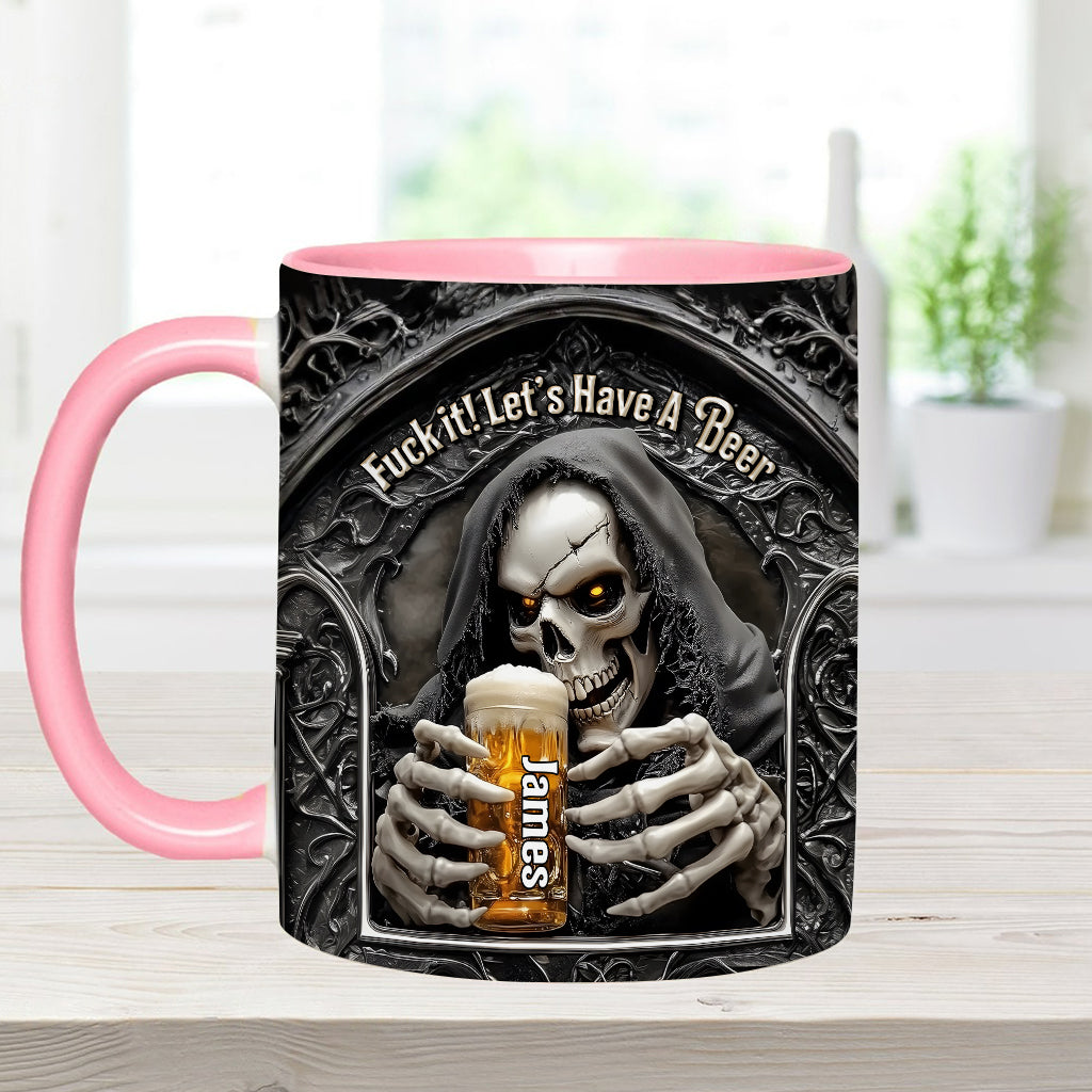Let's Have A Beer - Personalized Beer Accent Mug