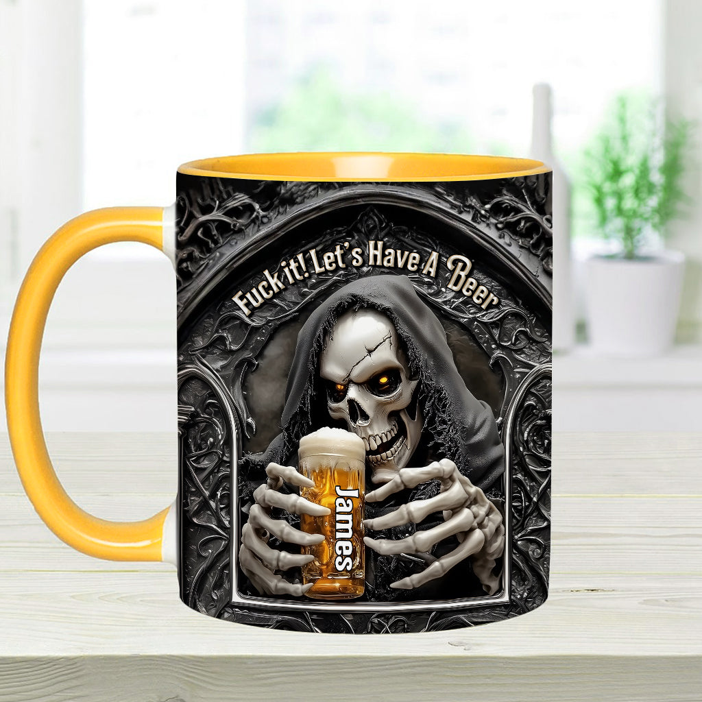 Let's Have A Beer - Personalized Beer Accent Mug