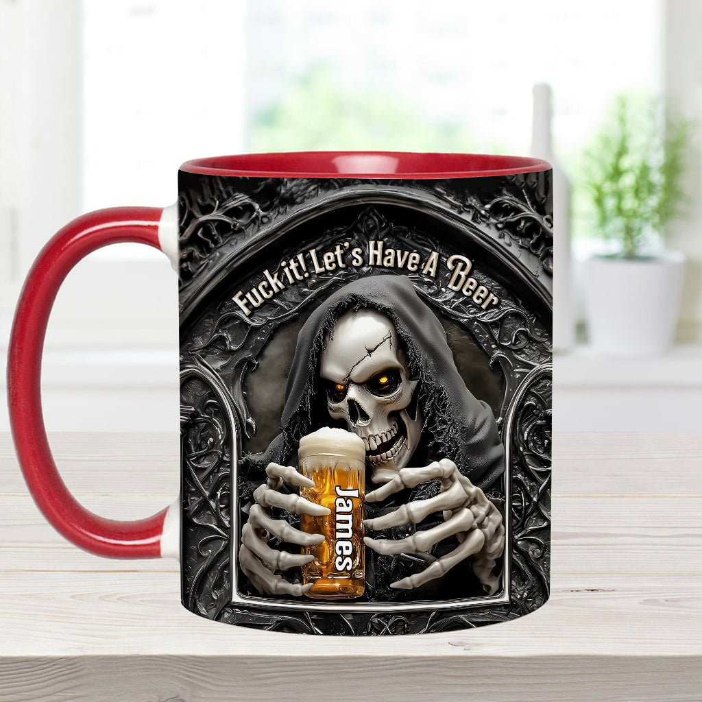 Let's Have A Beer - Personalized Beer Accent Mug
