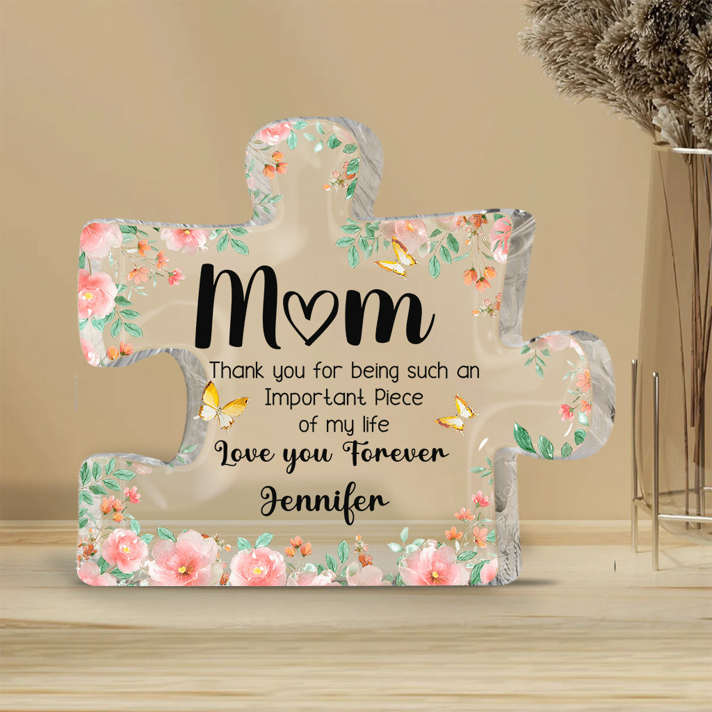 Love You Forever - Personalized Mother Custom Shaped Acrylic Plaque