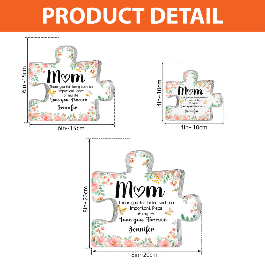 Love You Forever - Personalized Mother Custom Shaped Acrylic Plaque