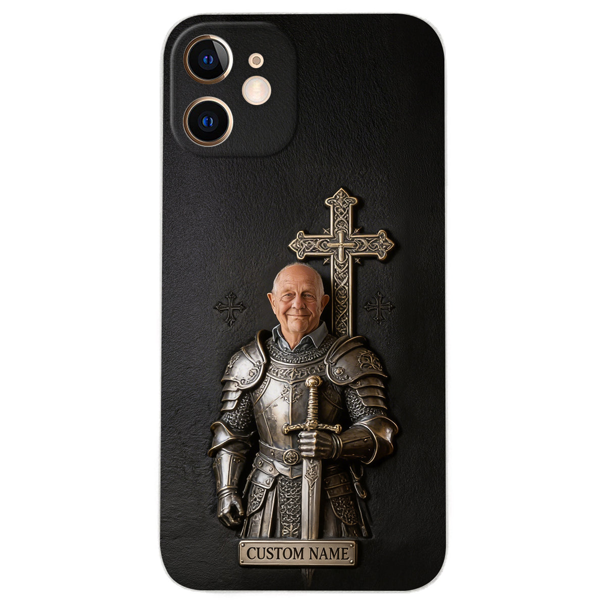 Knight Of God - Personalized Christian Leather Phone Case