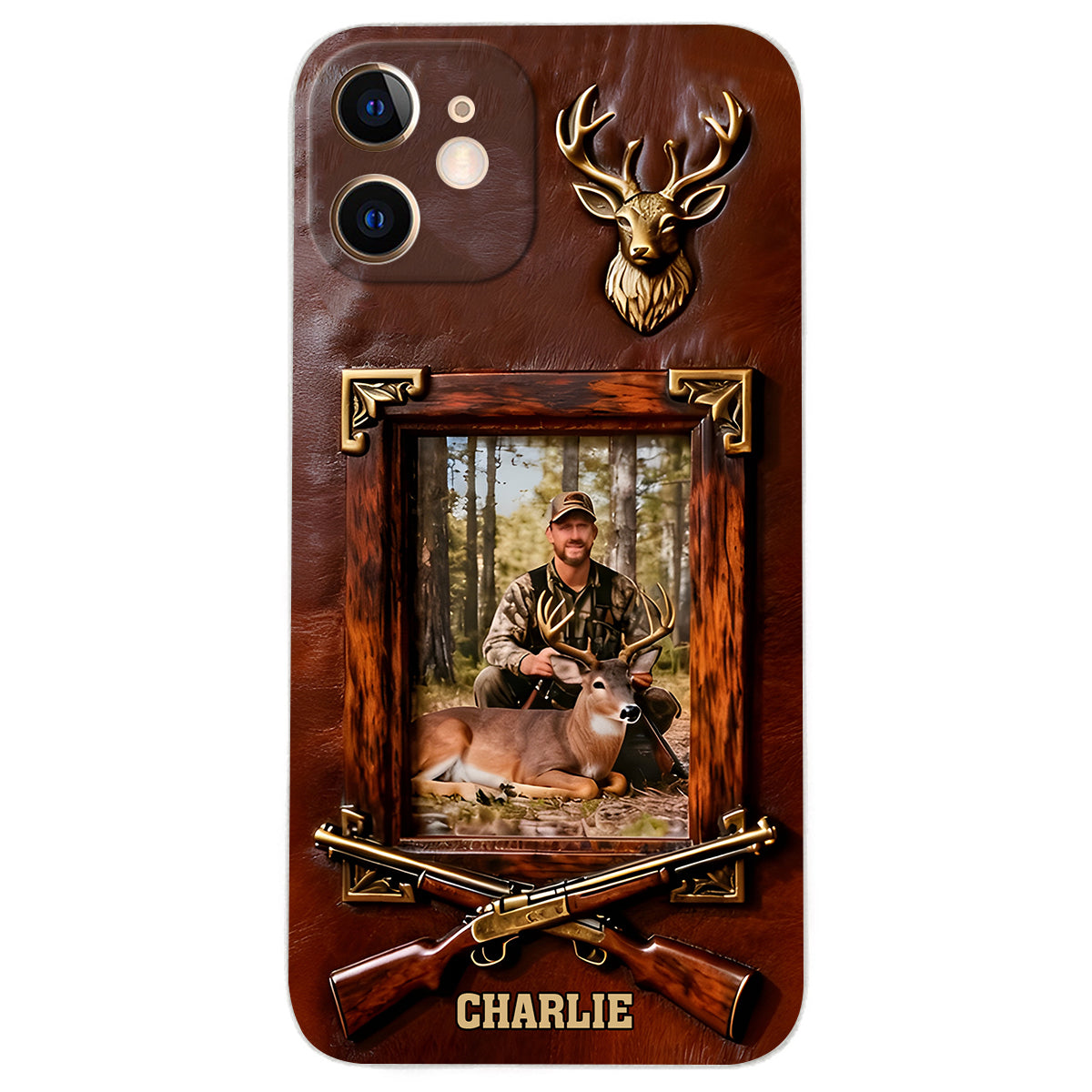 Hunting Achievement - Personalized Hunting Leather Phone Case