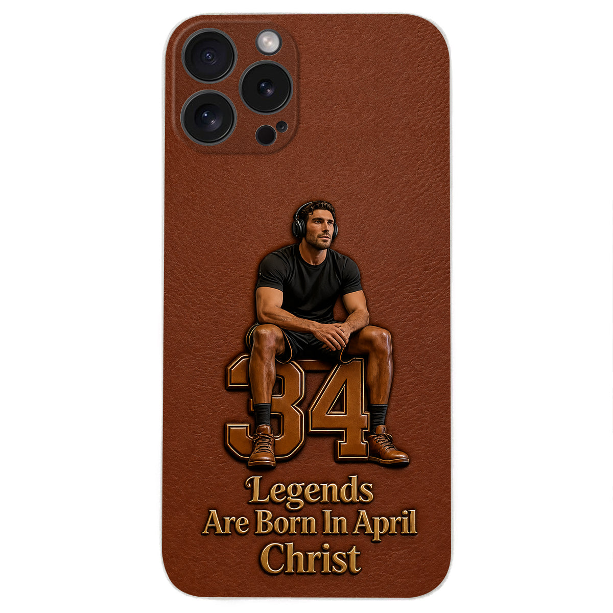 Happy Birthday Legends - Personalized Birthday 3D Embossed Leather Phone Case