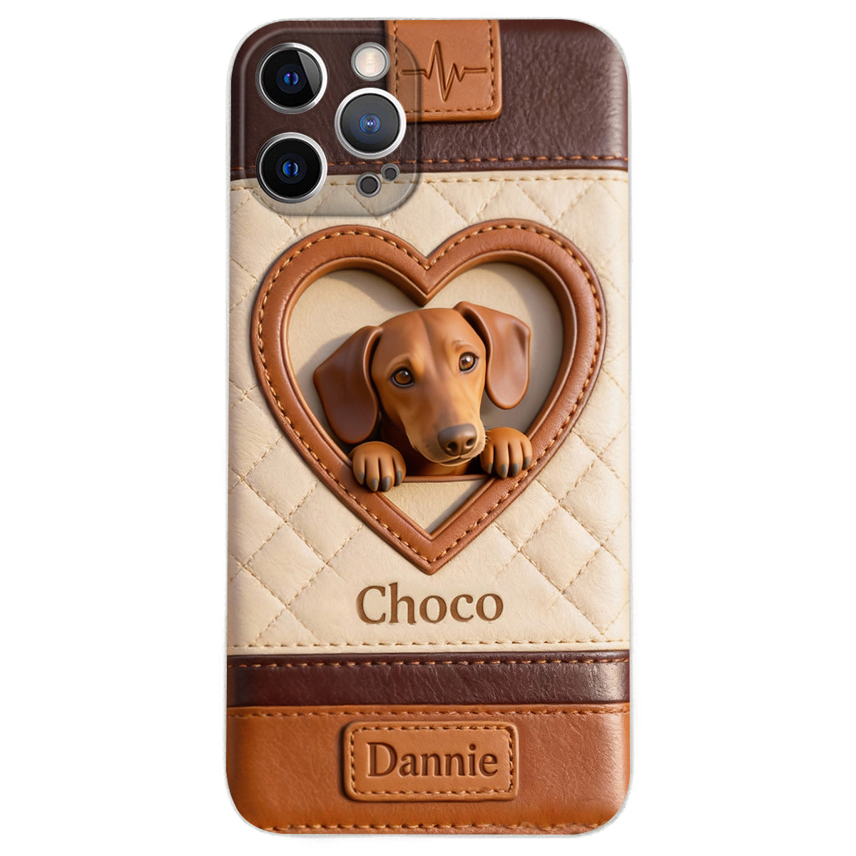 Custom From Any Photo - Personalized Dog Leather Phone Case
