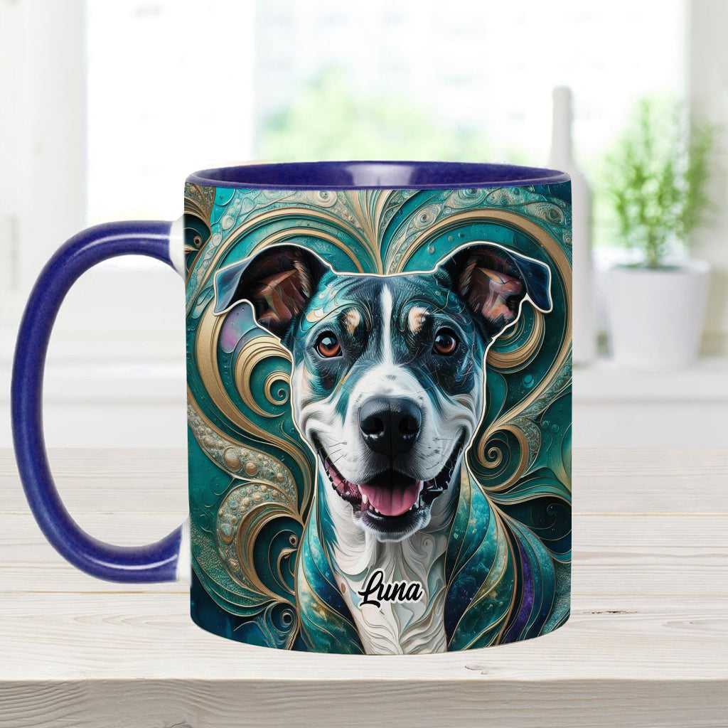 Psychedelic - Personalized Dog Accent Mug