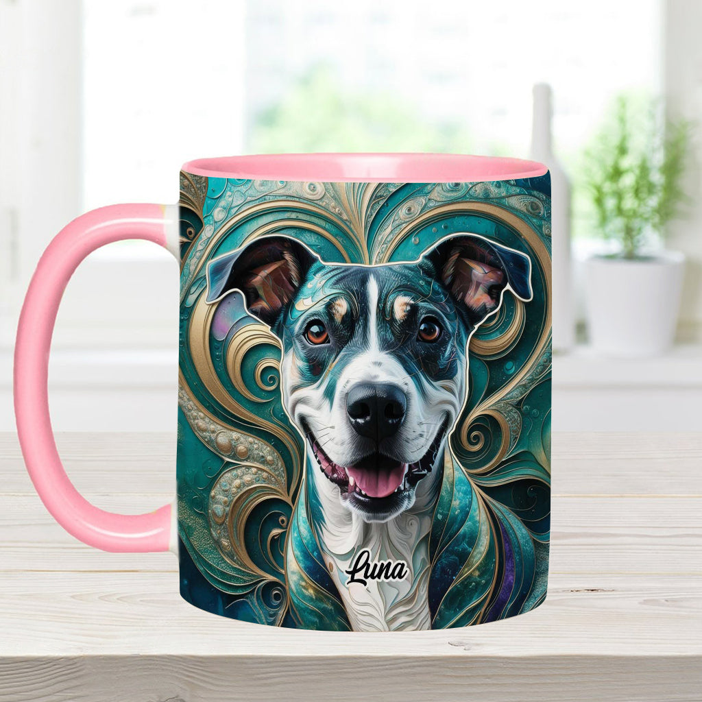 Psychedelic - Personalized Dog Accent Mug