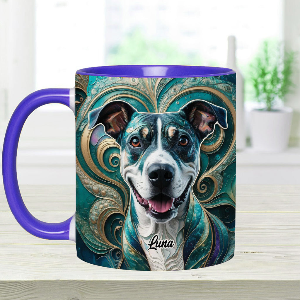 Psychedelic - Personalized Dog Accent Mug