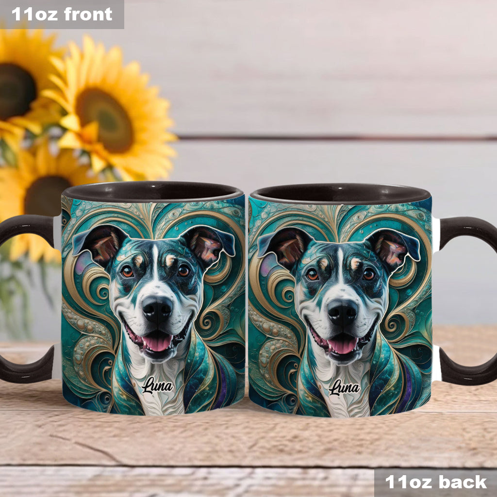 Psychedelic - Personalized Dog Accent Mug
