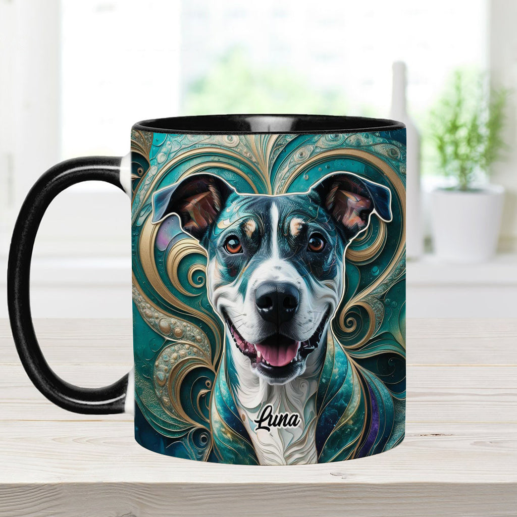 Psychedelic - Personalized Dog Accent Mug