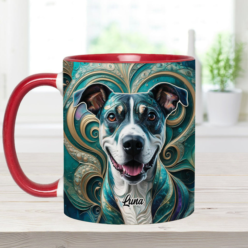 Psychedelic - Personalized Dog Accent Mug
