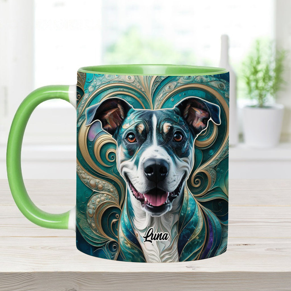 Psychedelic - Personalized Dog Accent Mug