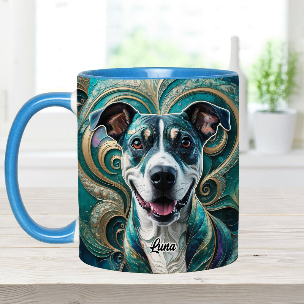 Psychedelic - Personalized Dog Accent Mug